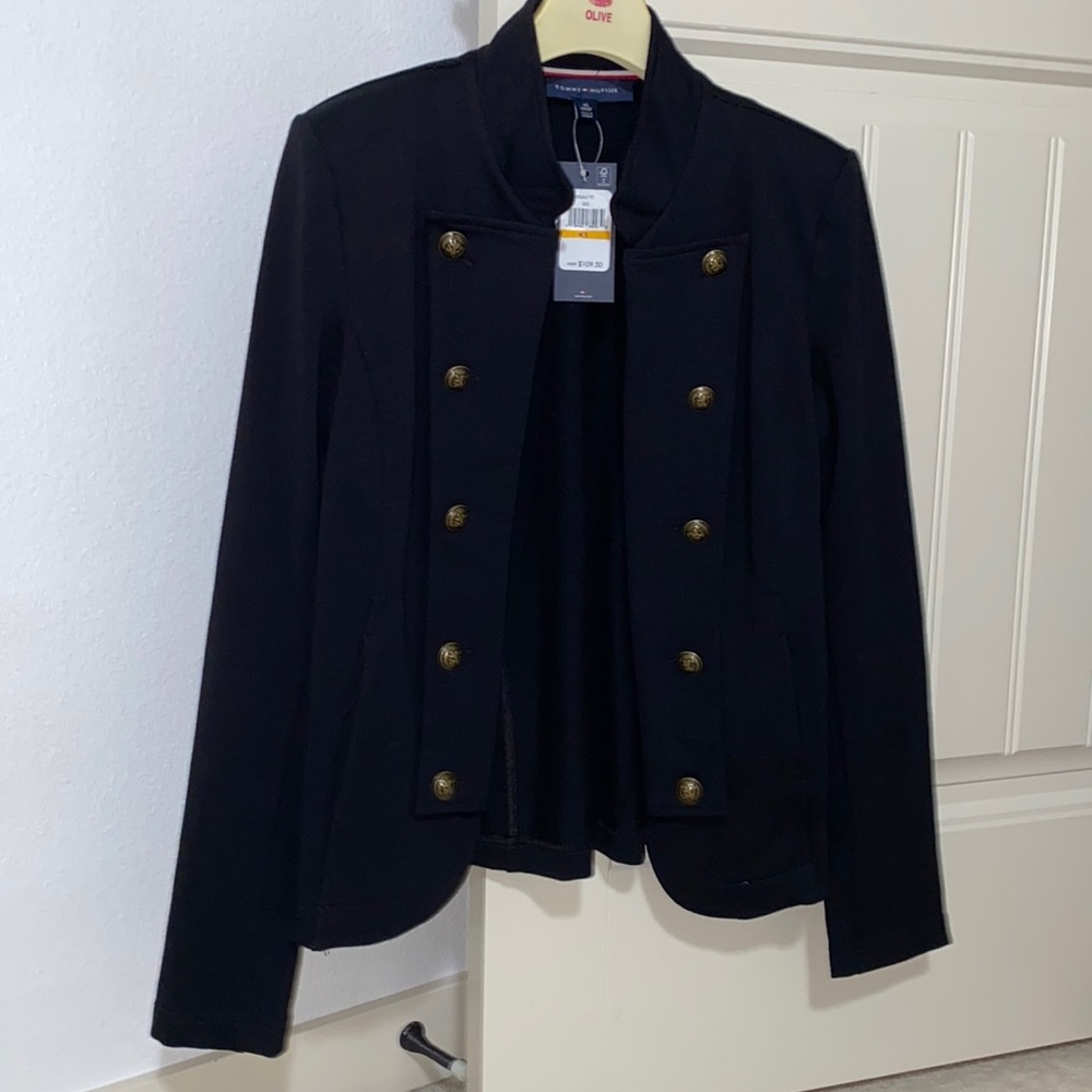 Tommy Hilfiger black jacket! Size XS for women (brand new with tag on)